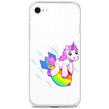 TopQ Kryt iPhone SE 2022 silikon Flying Unicorn 74022 (Sun-74022)