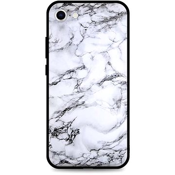 TopQ Kryt LUXURY iPhone SE 2022 pevný Marble White 74083 (Sun-74083)