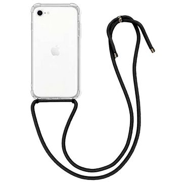 TopQ Kryt iPhone SE 2022 s černou šňůrkou průhledný 74630 (Sun-74630)