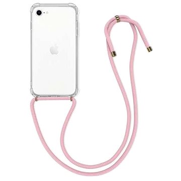 TopQ Kryt iPhone SE 2022 s růžovou šňůrkou průhledný 74629 (Sun-74629)