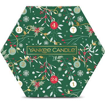 YANKEE CANDLE dárkový vánoční set 18× čajová svíčka a svícen (5038581118499)