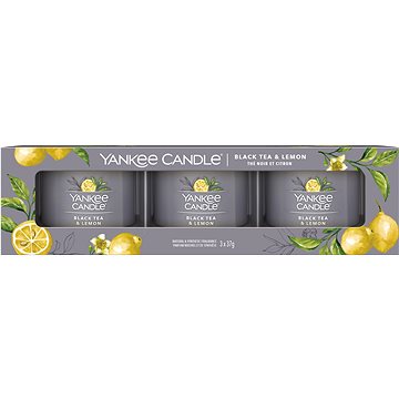 YANKEE CANDLE Black Tea & Lemon set Sampler 3× 37 g (5038581128313)