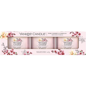 YANKEE CANDLE Pink Cherry & Vanilla set Sampler 3× 37 g (5038581128290)