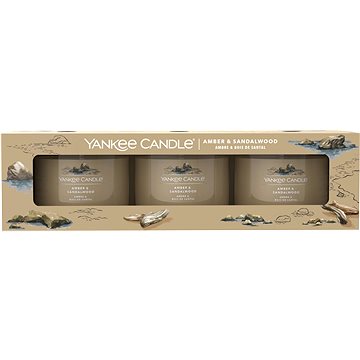 YANKEE CANDLE Amber and Sandalwood set Sampler 3× 37 g (5038581128252)