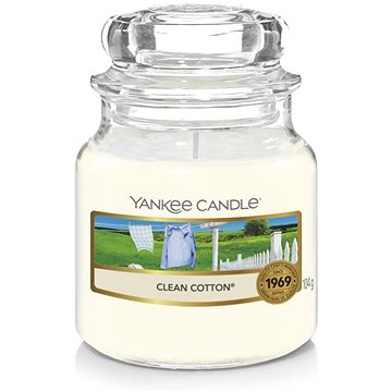 YANKEE CANDLE Classic malý Clean Cotton 104 g (5038580004458)
