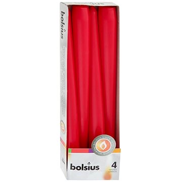 BOLSIUS parafínová svíčka červená 4 ks (8711711156109)