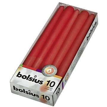 BOLSIUS parafínová svíčka červená 10 ks (8711711157106)