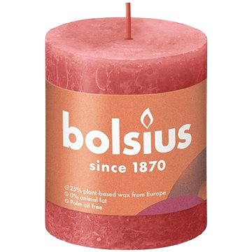 BOLSIUS rustikální svíčka květinově růžová 80 × 68 mm (8717847148001)