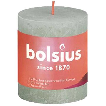 BOLSIUS rustikální svíčka mlhavě zelená 80 × 68 mm (8717847142917)