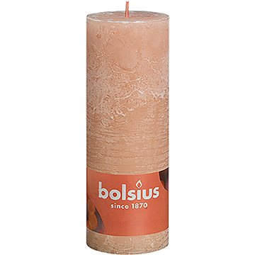 BOLSIUS rustikální sloupová mlhavě růžová 190 × 68 mm (8717847142993)