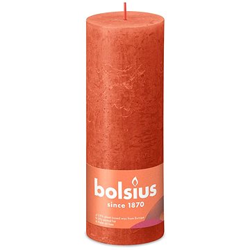 BOLSIUS rustikální sloupová zemitá oranžová 190 × 68 mm (8717847146762)