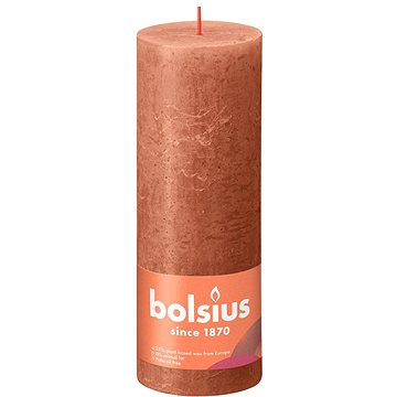 BOLSIUS rustikální sloupová rezavě růžová 190 × 68 mm (8717847149459)