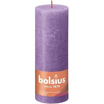 BOLSIUS rustikální sloupová intenzivní fialová 190 × 68 mm (8717847149473)