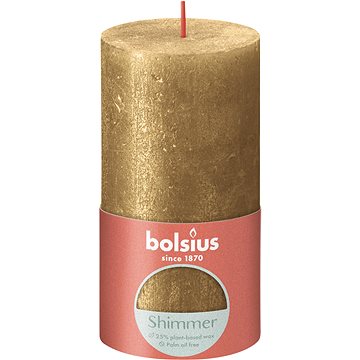 BOLSIUS rustikální sloupová zlatá 130 × 68 mm (8717847150912)