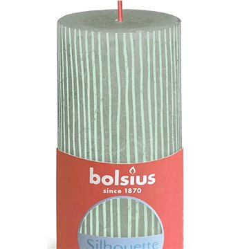 BOLSIUS rustikální válec nefritově zelená 130 × 68 mm (8717847155283)