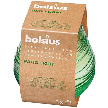 BOLSIUS Patiolight Divine Earth zelená 94 × 91 mm (8717847142634)
