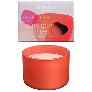 BOLSIUS True Love pomeranč a bílé květy 63 × 90 mm (8717847148476)