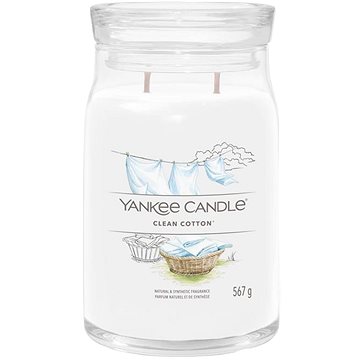 YANKEE CANDLE Signature sklo 2 knoty Clean Cotton 567 g (5038581128740)