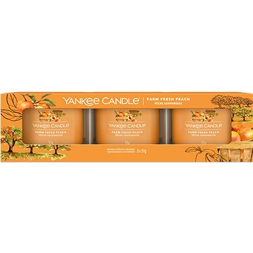 YANKEE CANDLE Farm Fresh Peach 3× 37 g (5038581125626)