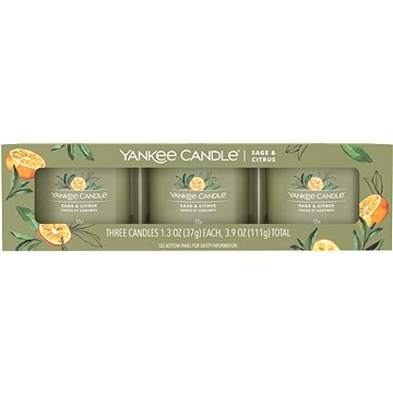 YANKEE CANDLE Sage & Citrus 3× 37 g (5038581125381)