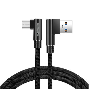 Swissten Arcade textilní datový kabel USB/microUSB 1.2m černý (71527500)