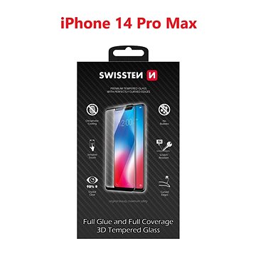 Swissten 3D Full Glue pro Apple iPhone 14 Pro Max černé (64701911)