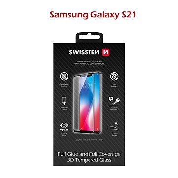 Swissten 3D Full Glue pro Samsung Galaxy S21 černé (64701875)