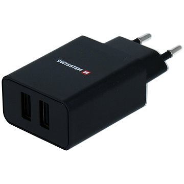 Swissten síťový adaptér SMART IC 2.1A + kabel USB-C 1.2m černý (22054000)