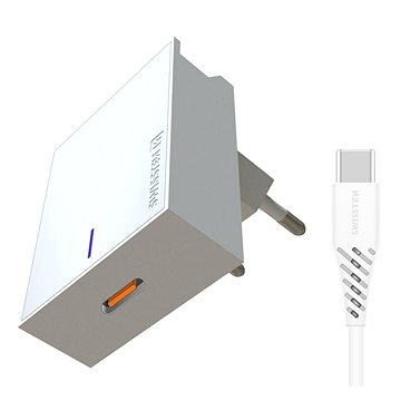 Swissten síťový adaptér pro Samsung Super Fast Charging 25W + datový kabel USB-C/USB-C 1,2 m bílý (22050200)