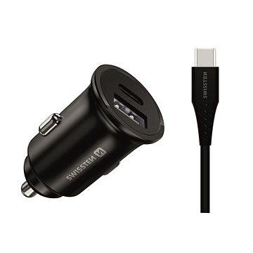Swissten CL adaptér pro Samsung Super Fast Charging 25W + kabel USB-C/USB-C 1.2m černá (20117100)