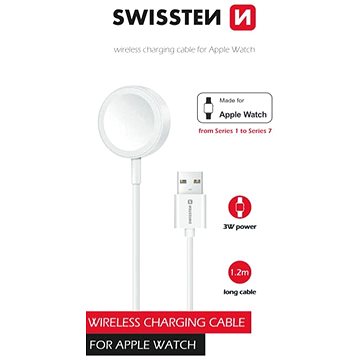 Swissten nabíjecí magnetický kabel pro Apple Watch, USB-A 1.2m (22055511)