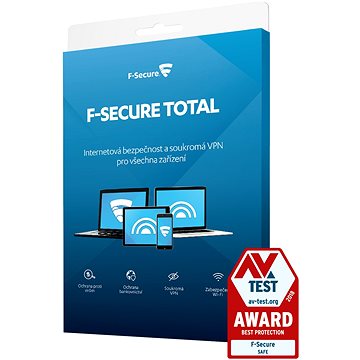 F-Secure TOTAL pro 3 zařízení na 1 rok (elektronická licence) (FCFTBR1N003E2)