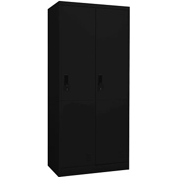 Šatní skříň černá 80 × 50 × 180 cm ocel, 335968 (335968)