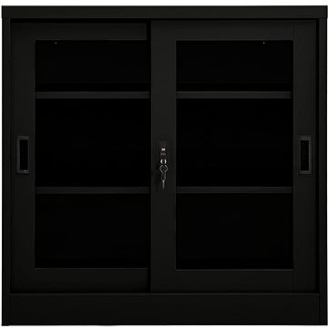 Skříň s posuvnými dveřmi černá 335956 (335956)