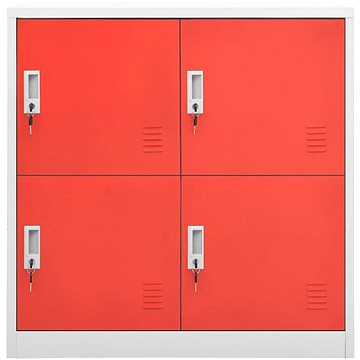 Uzamykatelná skříň světle šedá a červená 336434 (336434)