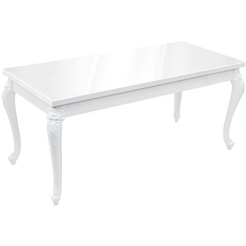 Jídelní stůl 179 × 89 × 81 cm vysoký lesk bílý, 246958 (246958)