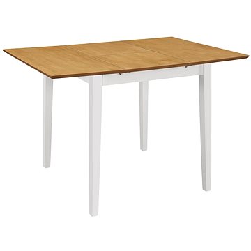 Rozkládací jídelní stůl bílý (80–120) × 80 × 74 cm MDF, 247625 (247625)