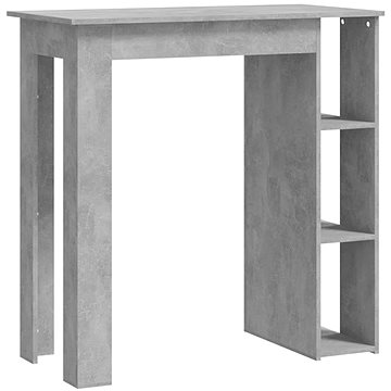 Barový stůl s regálem betonově šedý 102 × 50 × 103,5 cm, 809462 (809462)