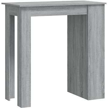 Barový stůl s úložným regálem šedý sonoma 102 × 50 × 103,5 cm, 812967 (812967)