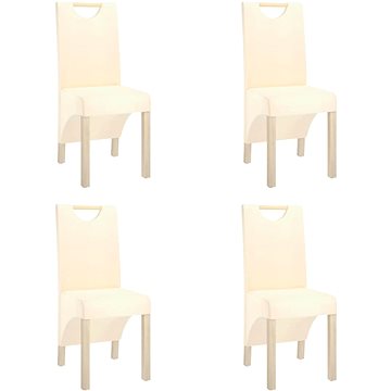 Jídelní židle 4 ks krémové textil, 3080204 (3080204)