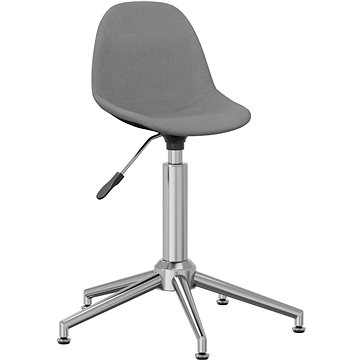 Otočná jídelní židle světle šedá textil, 3086033 (3086033)
