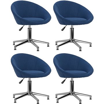 Otočné jídelní židle 4 ks modré textil, 3089503 (3089503)