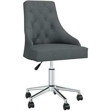 Otočná jídelní židle tmavě šedá textil, 3092990 (3092990)