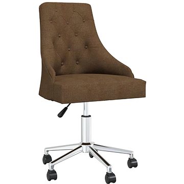 Otočná jídelní židle hnědá textil, 3092992 (3092992)