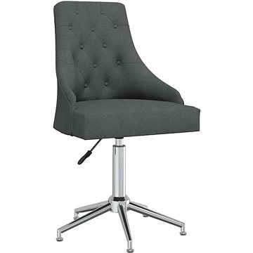 Otočná jídelní židle tmavě šedá textil, 3093022 (3093022)