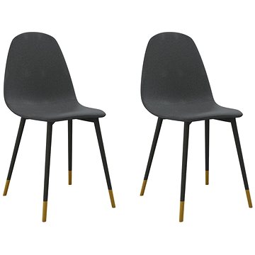 Jídelní židle 2 ks tmavě šedé textil, 325616 (325616)