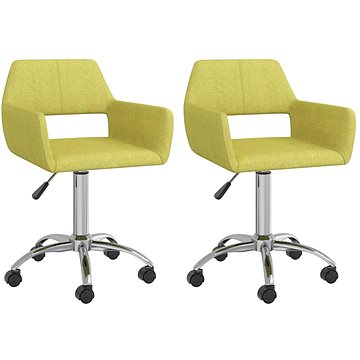 Otočné jídelní židle 2 ks zelené textil, 330325 (330325)