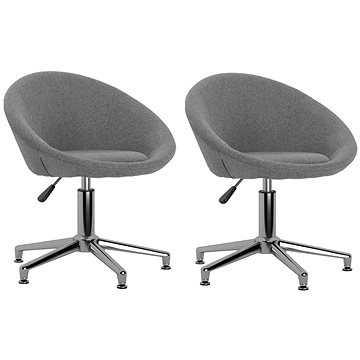 Otočné jídelní židle 2 ks světle šedé textil, 330450 (330450)
