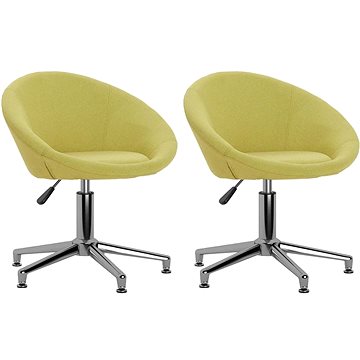Otočné jídelní židle 2 ks zelené textil, 330457 (330457)