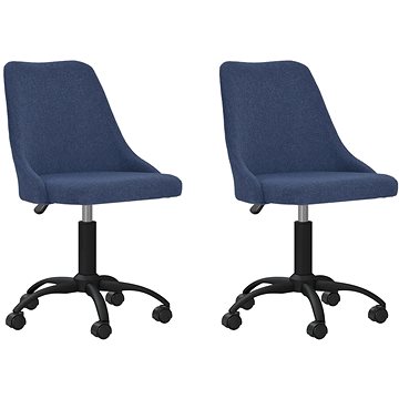 Otočné jídelní židle 2 ks modré textil, 330884 (330884)
